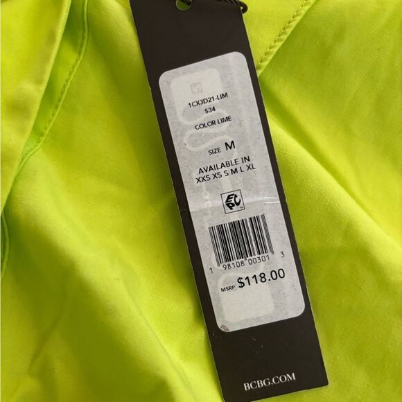 BCBG New York Women's Long Sleeve Surplice Neck Faux Wrap Mini Shirt Dress - Picture 5 of 8